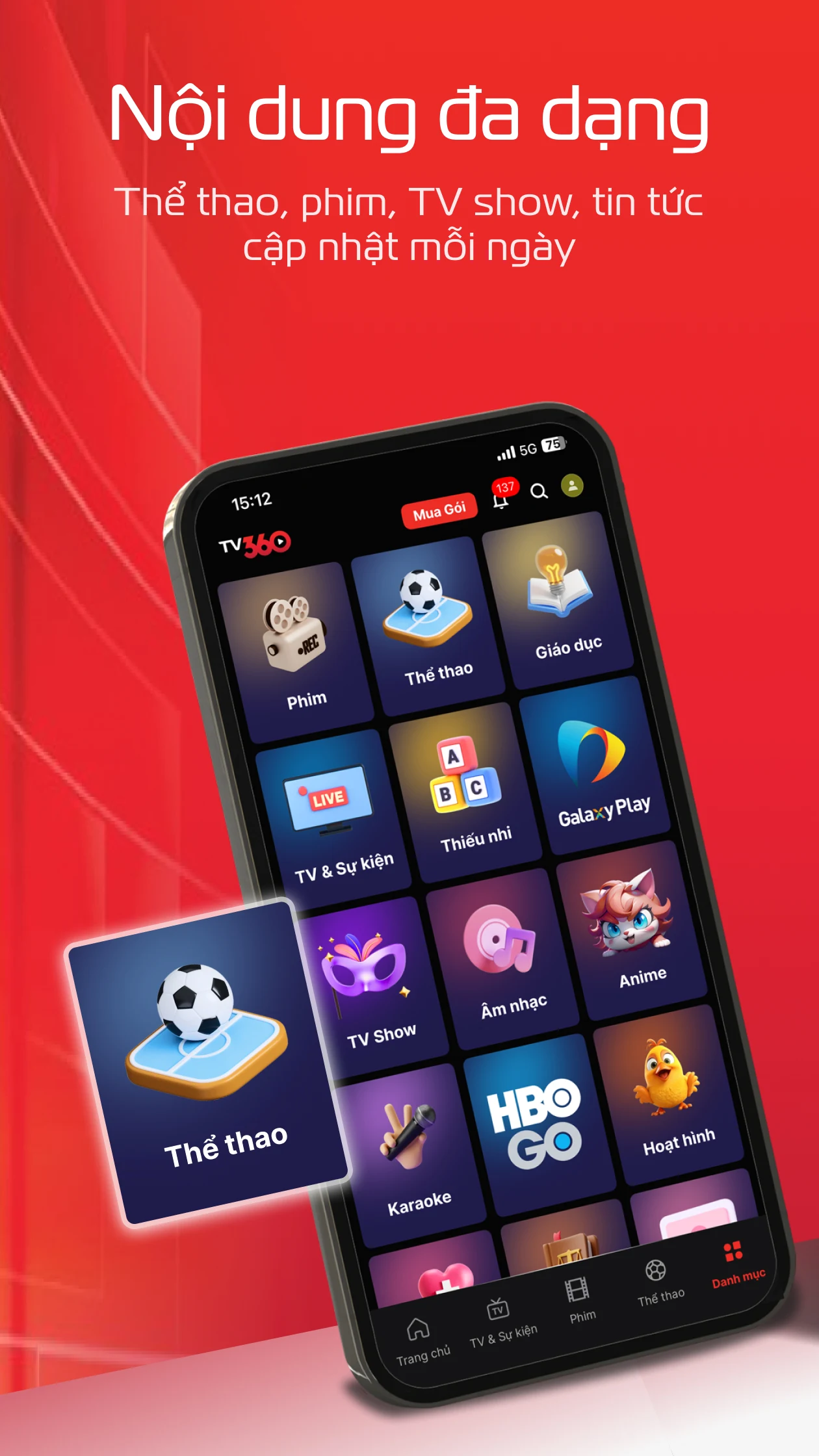 TV360: Phim, Thể Thao, Show screenshot